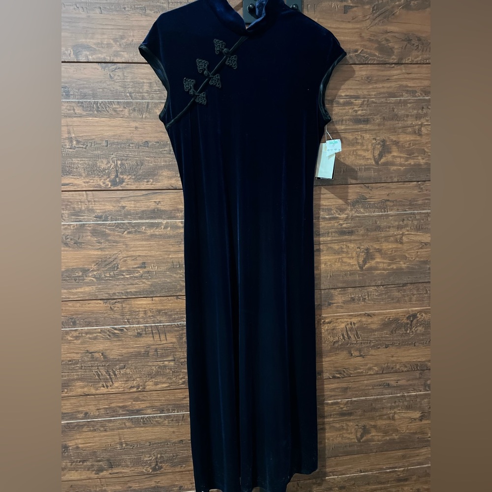 Navy vintage long dress NWT